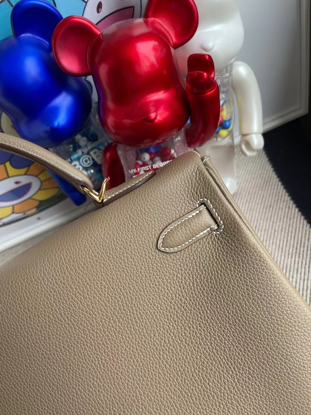 Hermès（爱马仕）Kelly 凯莉包 Togo Ck18 大象灰 金扣 35cm