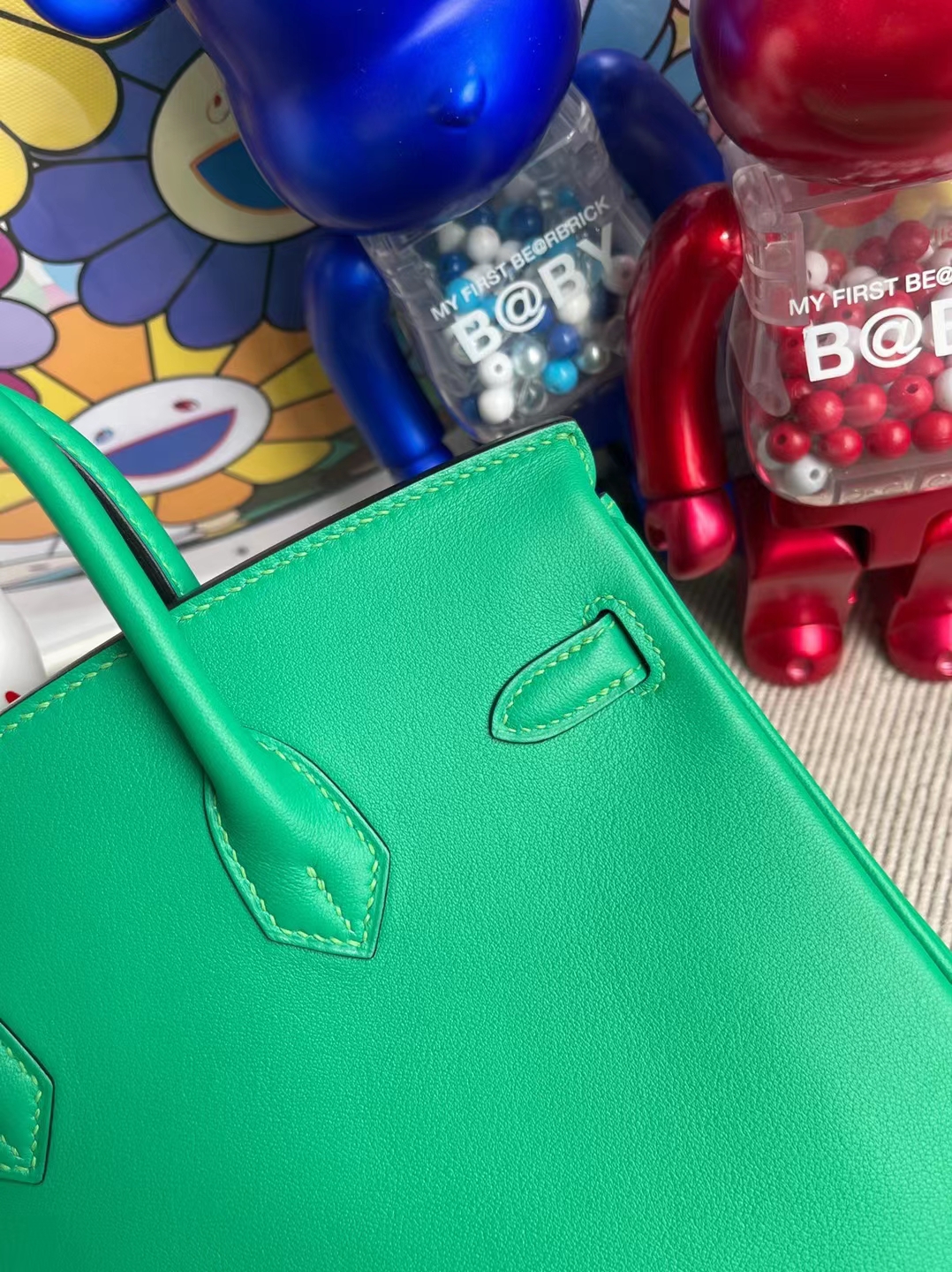 Hermès（爱马仕）Birkin 铂金包 Swift 7W 薄荷绿 银扣 25cm