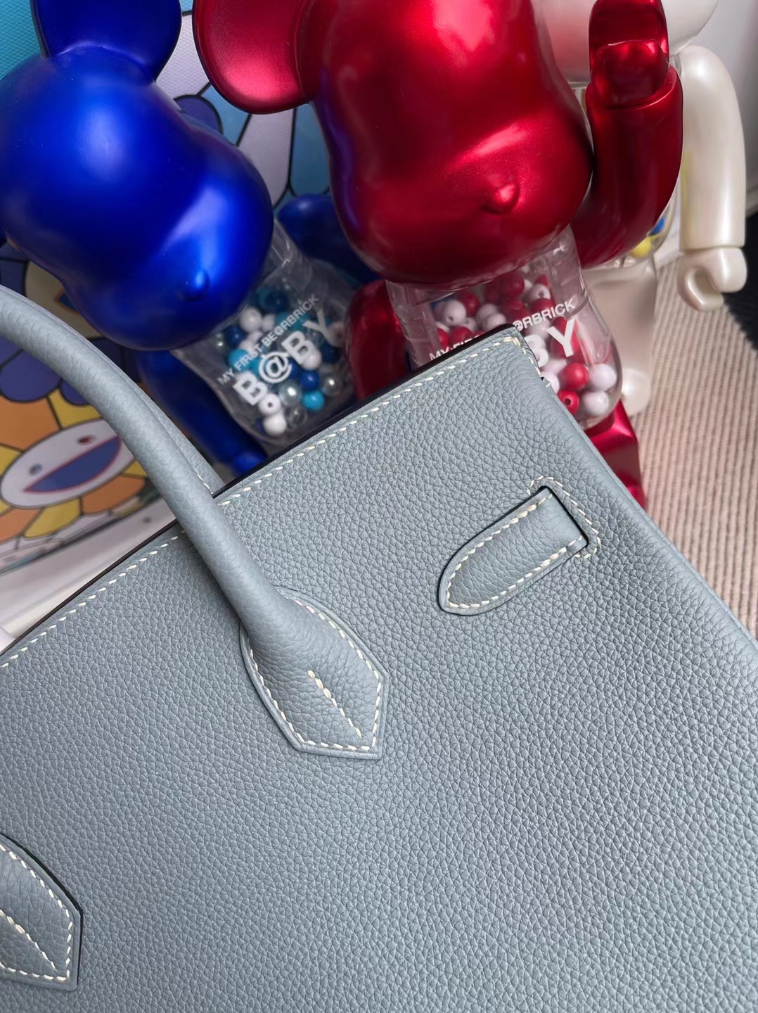Hermès（爱马仕）Birkin 铂金包 Togo 7G 天青色 金扣 30cm 订制