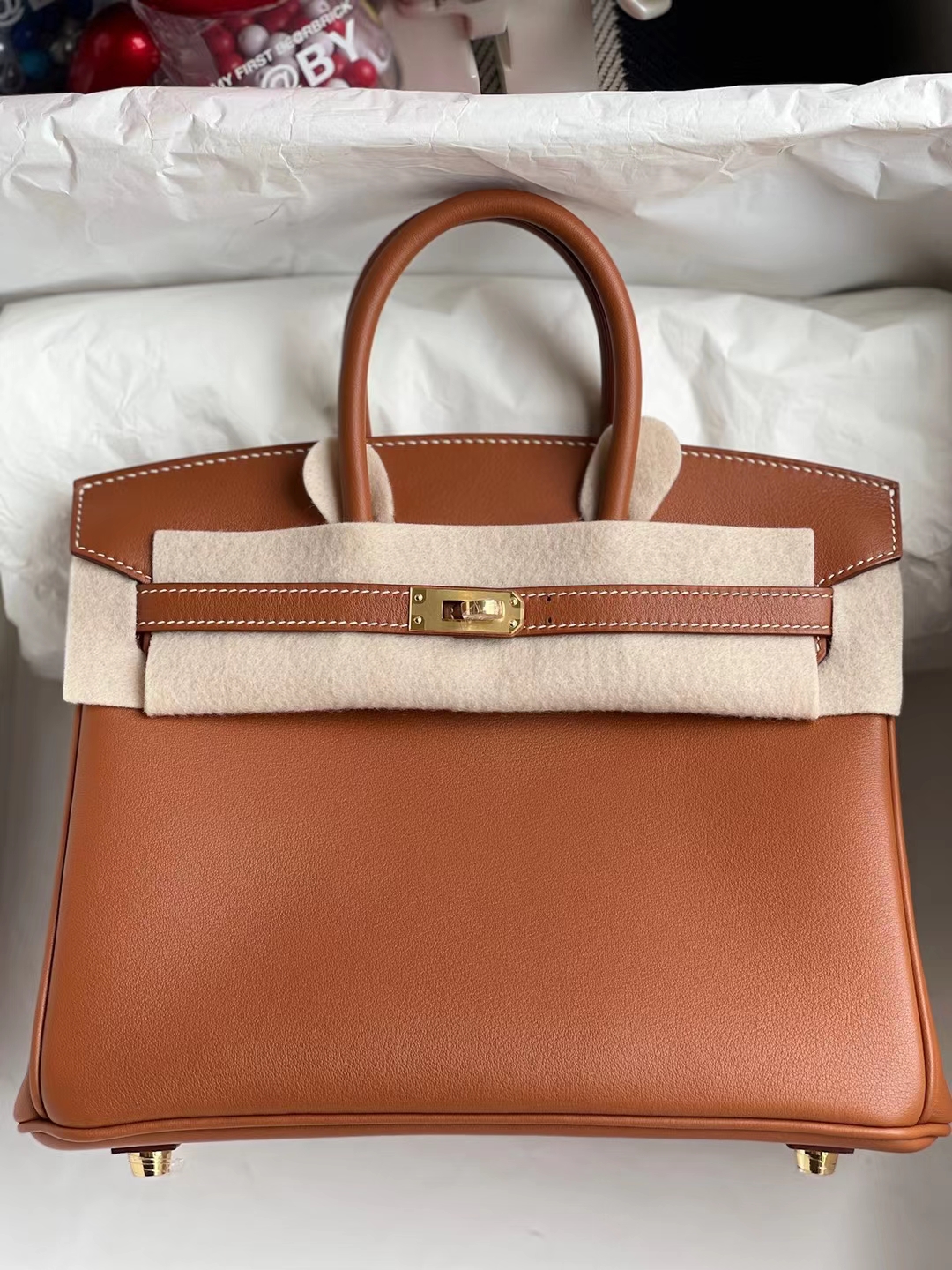 Hermès（爱马仕）Birkin 铂金包 Jonathan Ck37 金棕色 金扣 30cm