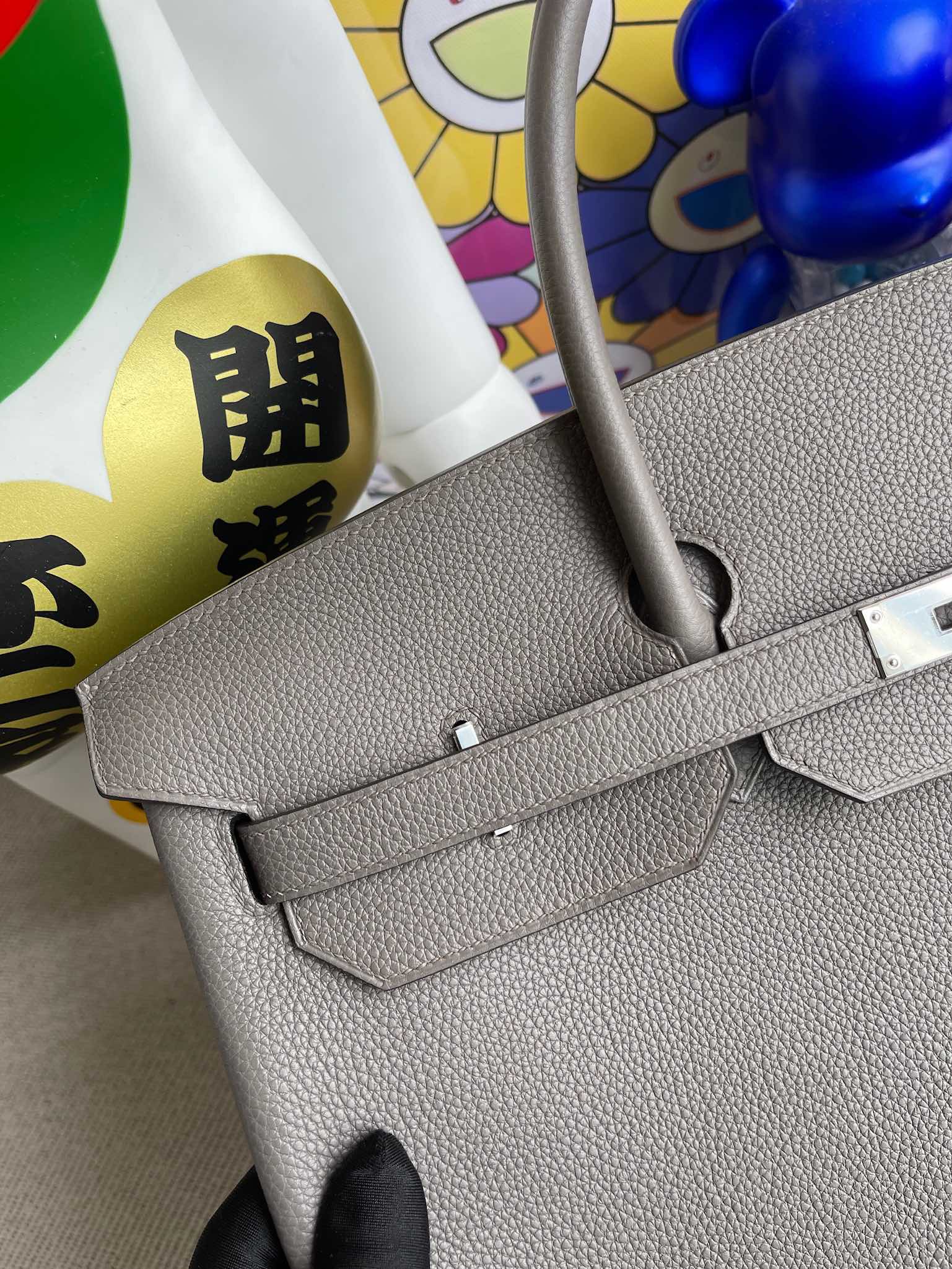 Hermès(爱马仕)Birkin 铂金包 原厂小牛皮 Togo 8F 锡器灰 Etain 银扣 40cm 顶级手缝-拉尔森鳄鱼皮具定制 - 爱马仕包包官网 Hermès(爱马仕)Birkin 铂金包 原厂小牛皮 Togo 8F 锡器灰 Etain 银扣 40cm 顶级手缝
