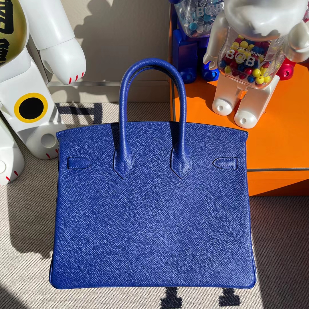 Hermès（爱马仕）Birkin 铂金包 Epsom 7T 电光蓝 金扣 25cm