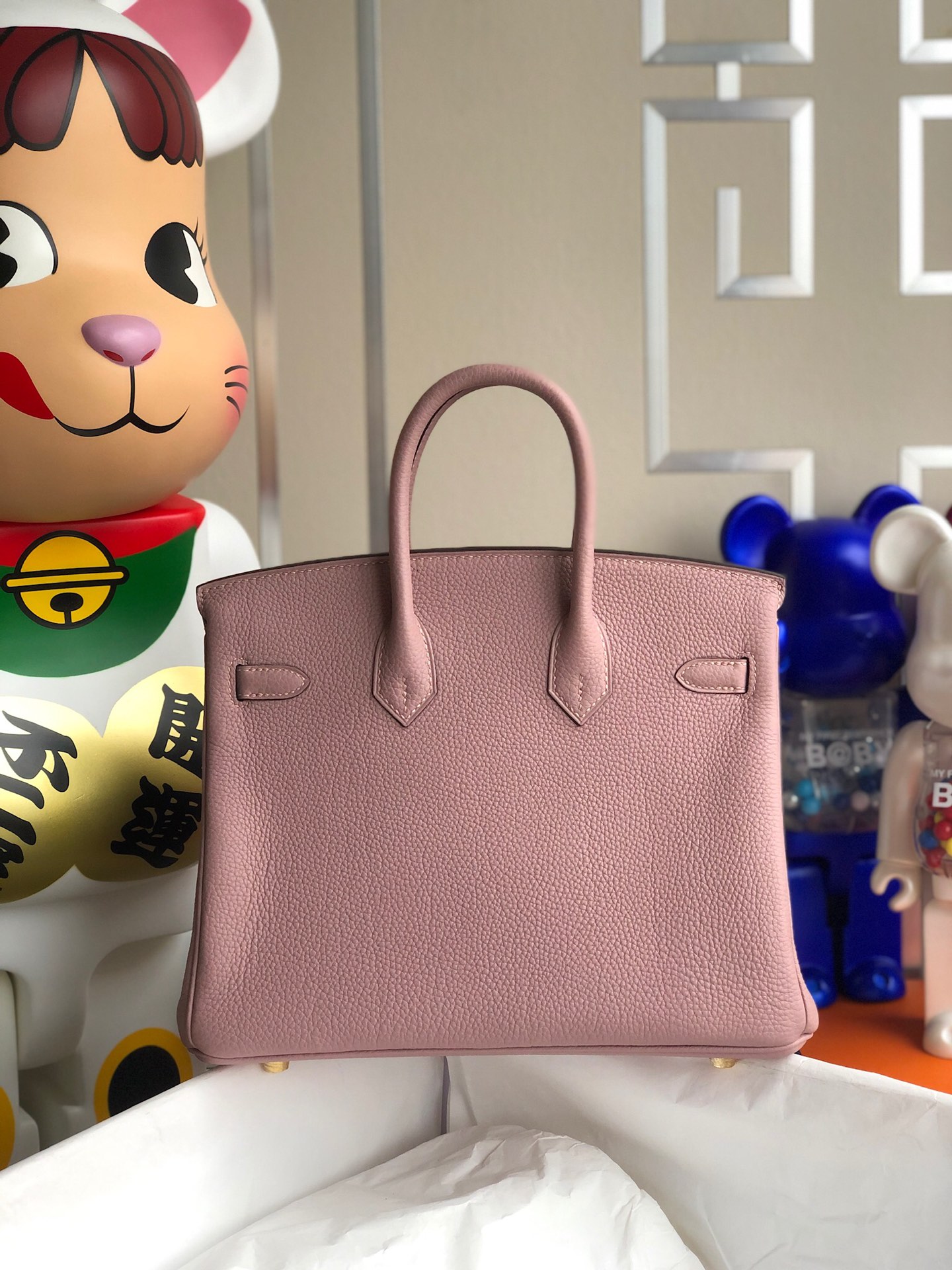 Hermès（爱马仕）Birkin 铂金包 togo 原厂小牛皮 4W 紫藤色 金扣 25cm 顶级手缝