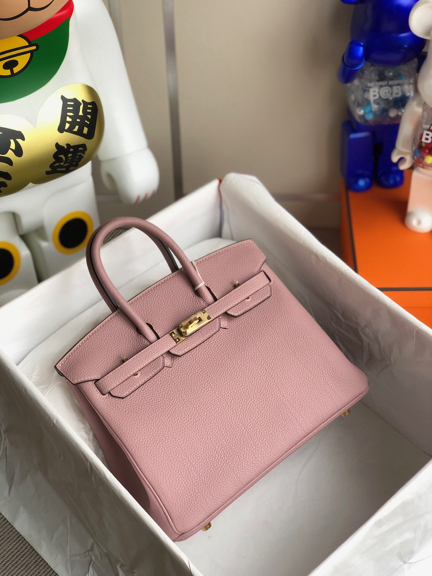 Hermès(爱马仕)Birkin 铂金包 togo 原厂小牛皮 4W 紫藤色 金扣 25cm 顶级手缝-拉尔森鳄鱼皮具定制 - 爱马仕包包官网 Hermès(爱马仕)Birkin 铂金包 togo 原厂小牛皮 4W 紫藤色 金扣 25cm 顶级手缝