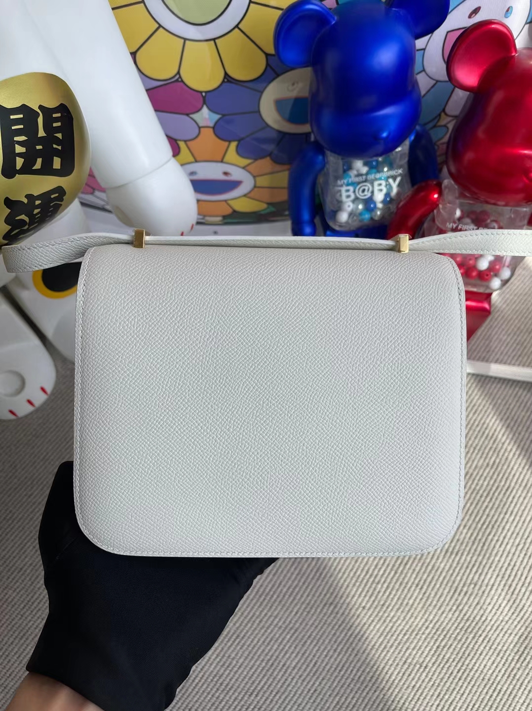 Hermès（爱马仕）Constance 康康 Epsom 01 纯白 金扣 19cm 定制
