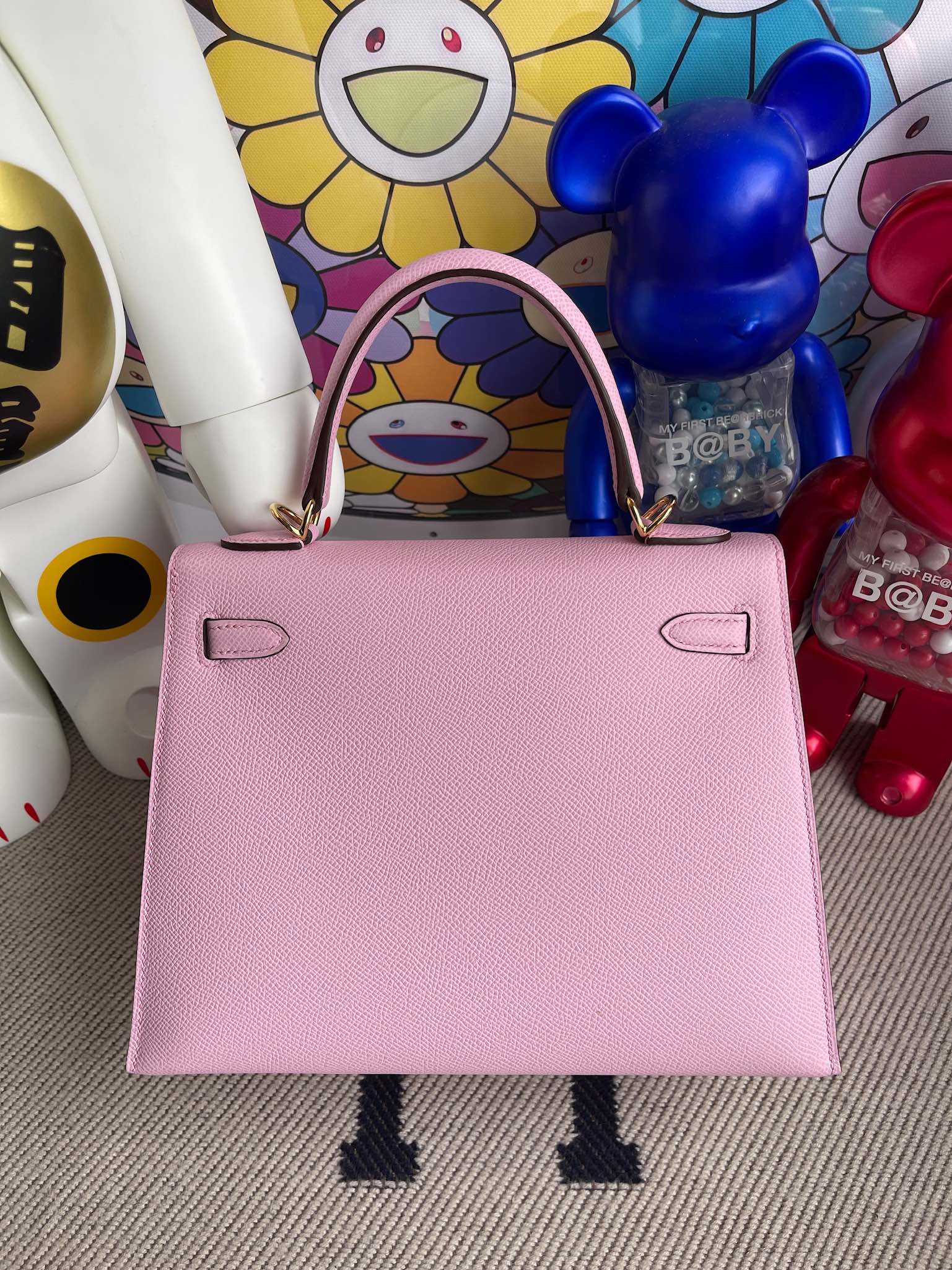 Hermès(爱马仕)Kelly 凯莉包 Epsom 原厂掌纹皮 x9 锦葵紫 金扣 25cm 顶级手缝-拉尔森鳄鱼皮具定制 - 爱马仕包包官网 Hermès(爱马仕)Kelly 凯莉包 Epsom 原厂掌纹皮 x9 锦葵紫 金扣 25cm 顶级手缝