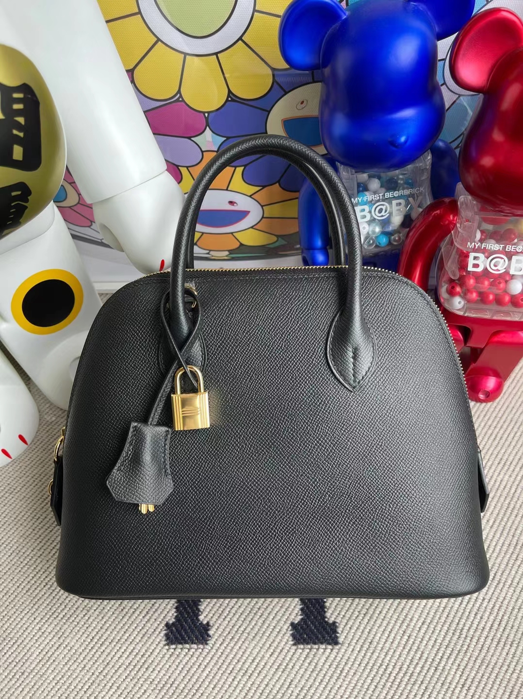 Hermès(爱马仕)Bolide 保龄球包 evercolor Ck89 黑色 金扣 25cm 顶级工艺 全手工缝制-拉尔森鳄鱼皮具定制 - 爱马仕包包官网 Hermès(爱马仕)Bolide 保龄球包 evercolor Ck89 黑色 金扣 25cm 顶级工艺 全手工缝制