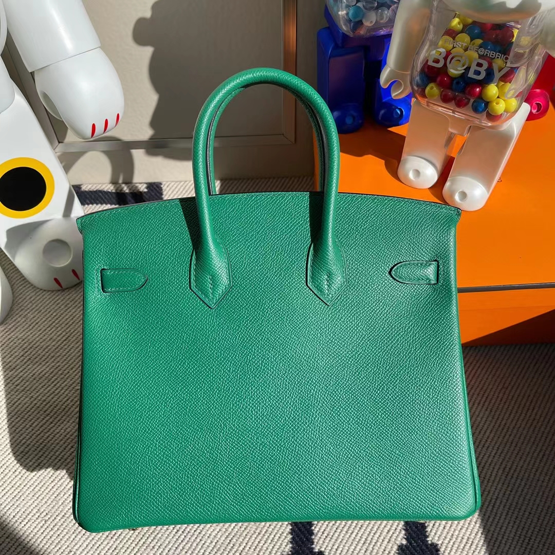 Hermès(爱马仕)Birkin 铂金包 Epsom U4 丝绒绿 金扣 25cm-拉尔森鳄鱼皮具定制 - 爱马仕包包官网 Hermès(爱马仕)Birkin 铂金包 Epsom U4 丝绒绿 金扣 25cm