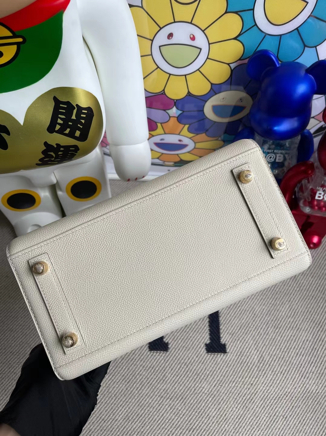 Hermès（爱马仕）Birkin 铂金包 Togo ck89 黑色 拼 01 纯白 银扣 马蹄印 25cm