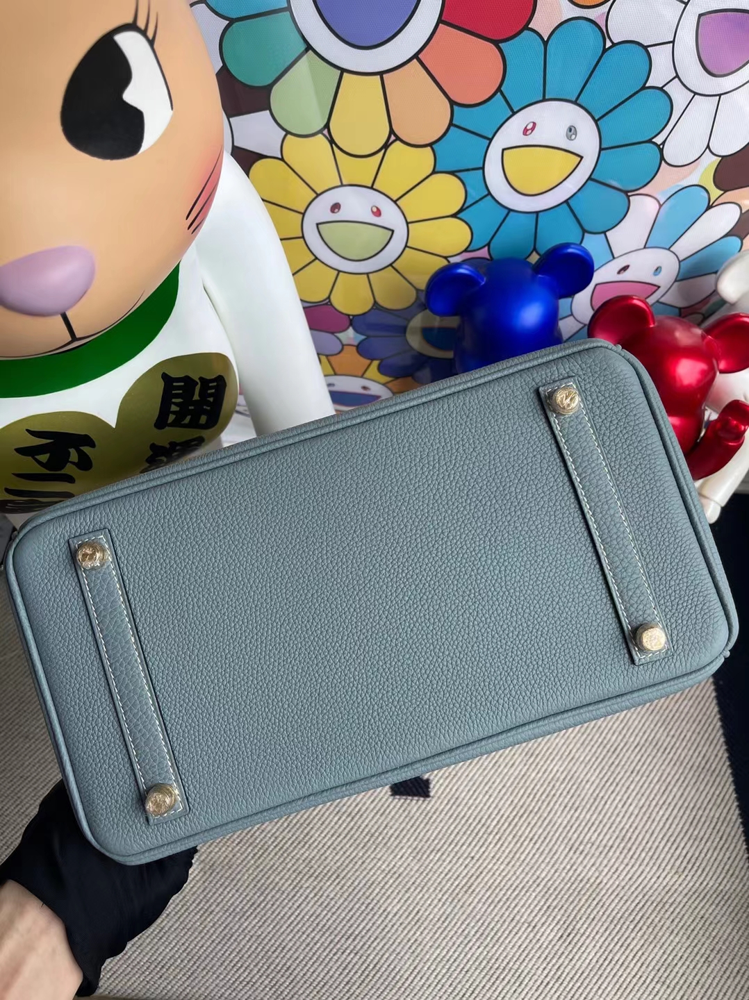 Hermès（爱马仕）Birkin 铂金包 Togo 7G 天青色 金扣 30cm 订制