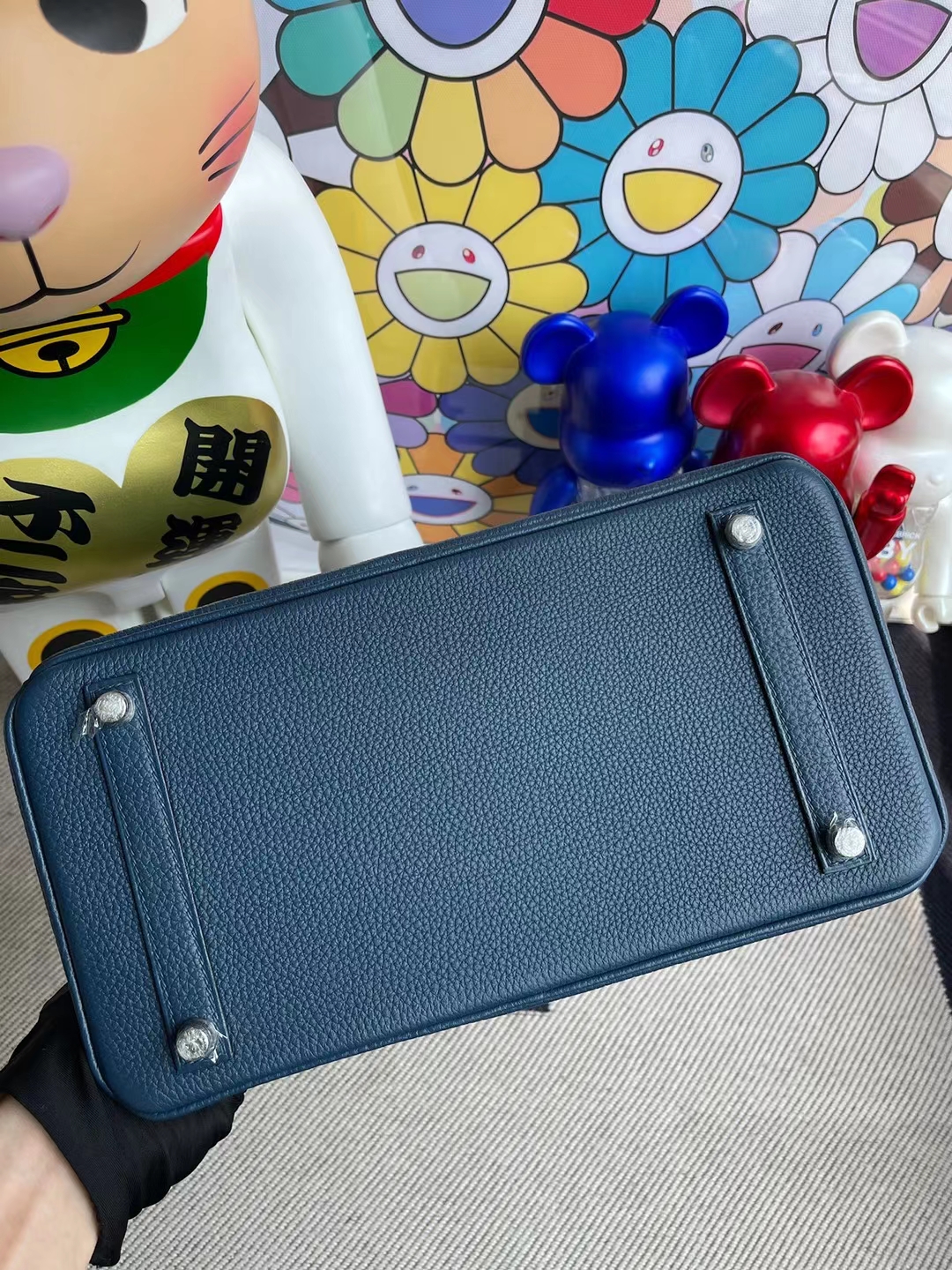Hermès（爱马仕）Birkin 铂金包 Togo S4 深邃蓝 银扣 30cm