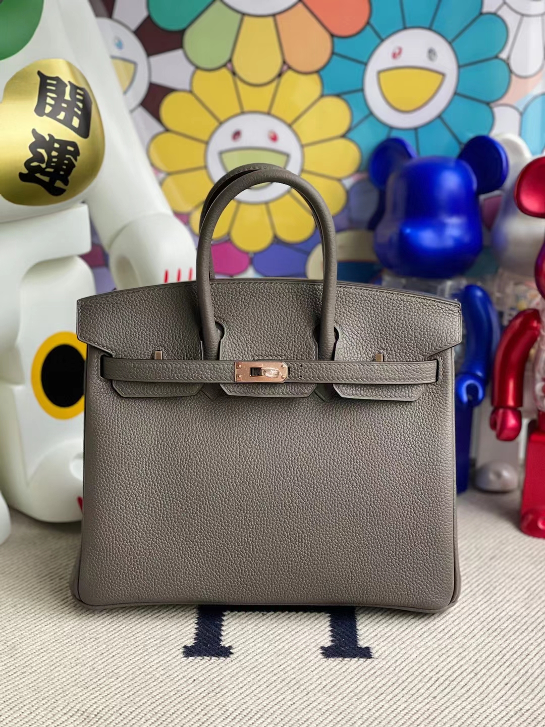 Hermès(爱马仕)Birkin 铂金包 Togo 8F 锡器灰 玫瑰金扣 rose gold hardware 25cm 全手工缝制-拉尔森鳄鱼皮具定制 - 爱马仕包包官网 Hermès(爱马仕)Birkin 铂金包 Togo 8F 锡器灰 玫瑰金扣 rose gold hardware 25cm 全手工缝制