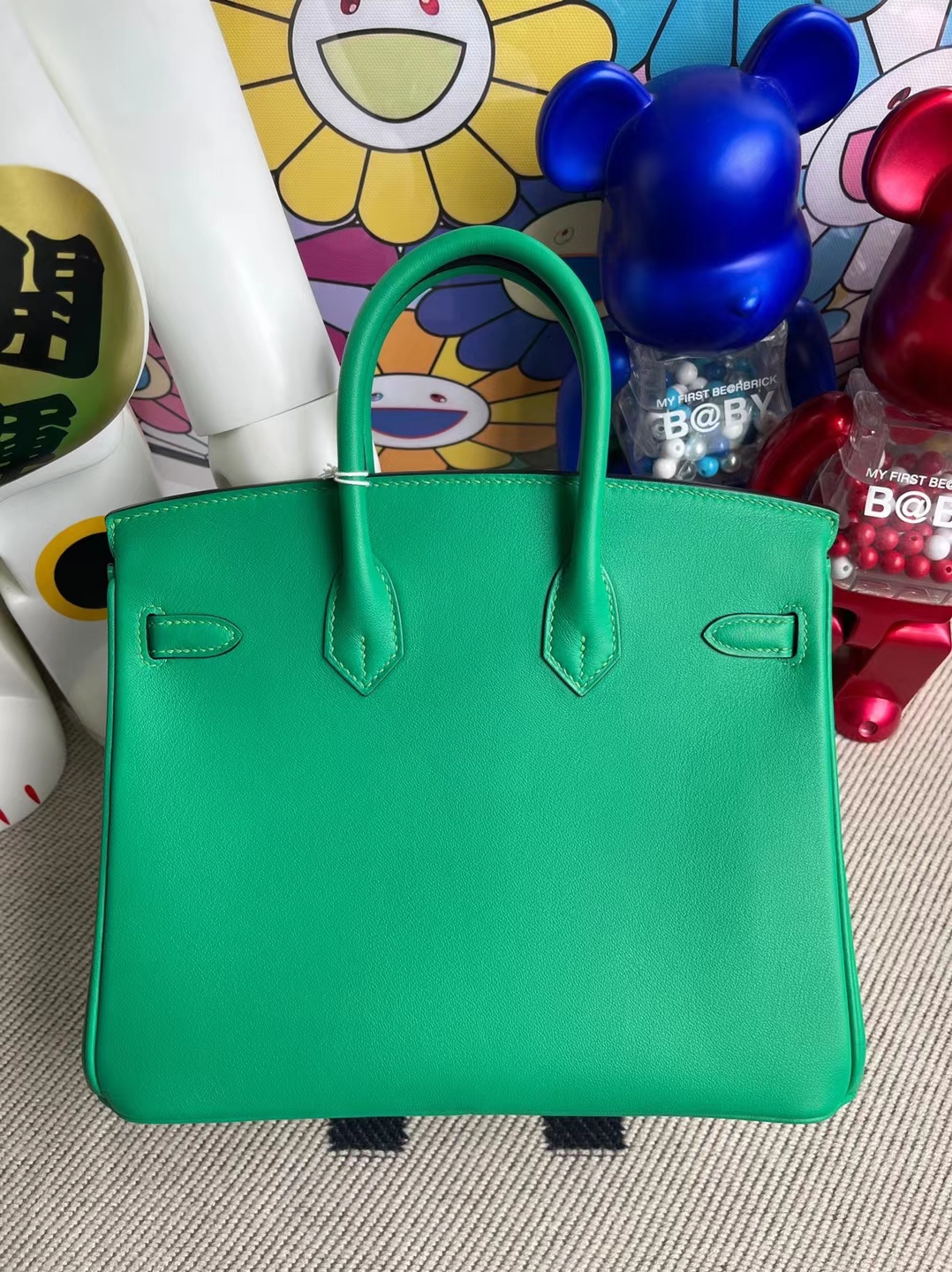 Hermès（爱马仕）Birkin 铂金包 Swift 7W 薄荷绿 银扣 25cm
