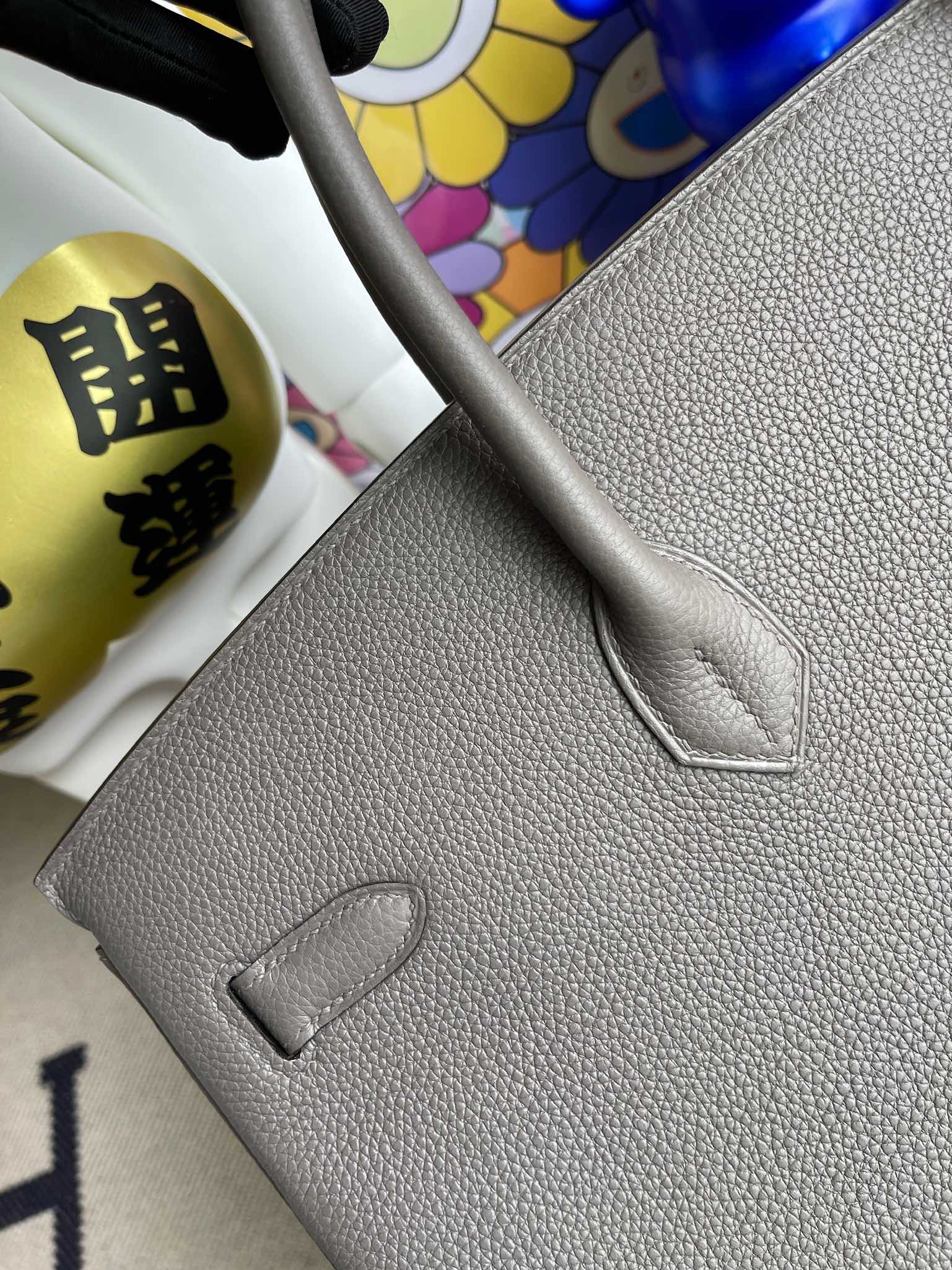Hermès(爱马仕)Birkin 铂金包 原厂小牛皮 Togo 8F 锡器灰 Etain 银扣 40cm 顶级手缝-拉尔森鳄鱼皮具定制 - 爱马仕包包官网 Hermès(爱马仕)Birkin 铂金包 原厂小牛皮 Togo 8F 锡器灰 Etain 银扣 40cm 顶级手缝
