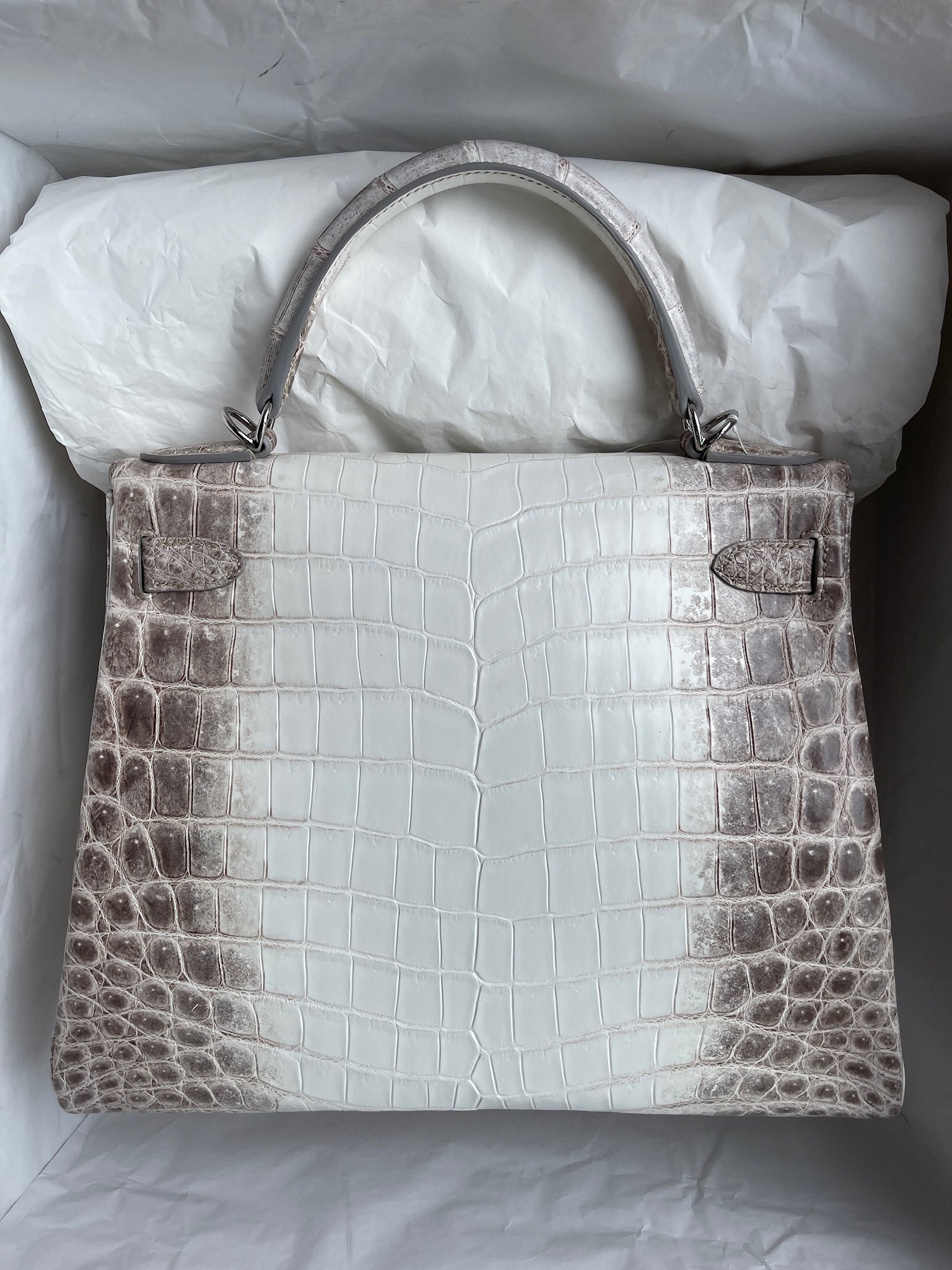 Hermès（爱马仕）kelly 凯莉包 Himalaya 喜马拉雅 银扣 28cm 顶级手缝