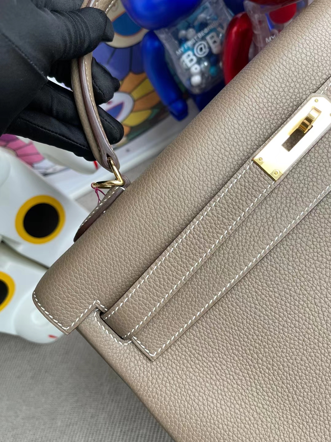 Hermès（爱马仕）Kelly 凯莉包 Togo Ck18 大象灰 金扣 35cm