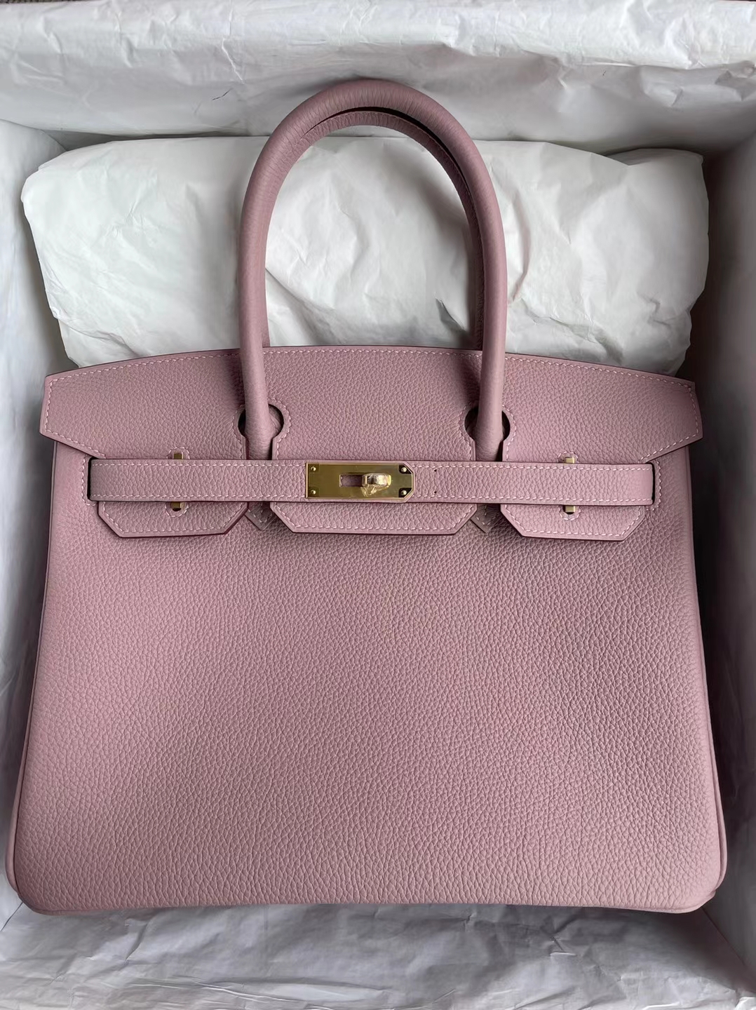 Hermès(爱马仕)Birkin 铂金包 Togo 4W 紫藤色 金扣 30cm 订制-拉尔森鳄鱼皮具定制 - 爱马仕包包官网 Hermès(爱马仕)Birkin 铂金包 Togo 4W 紫藤色 金扣 30cm 订制