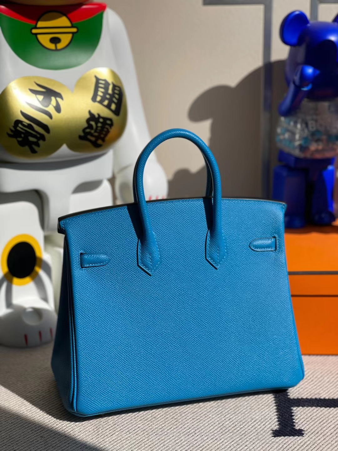 Hermès（爱马仕）Birkin 铂金包 Epsom B3 坦桑尼亚蓝 金扣 25cm