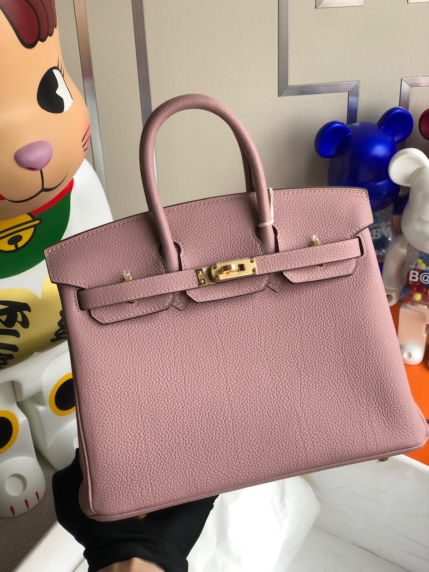 Hermès（爱马仕）Birkin 铂金包 togo 原厂小牛皮 4W 紫藤色 金扣 25cm 顶级手缝