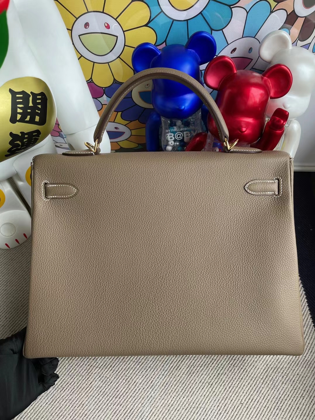 Hermès（爱马仕）Kelly 凯莉包 Togo Ck18 大象灰 金扣 35cm