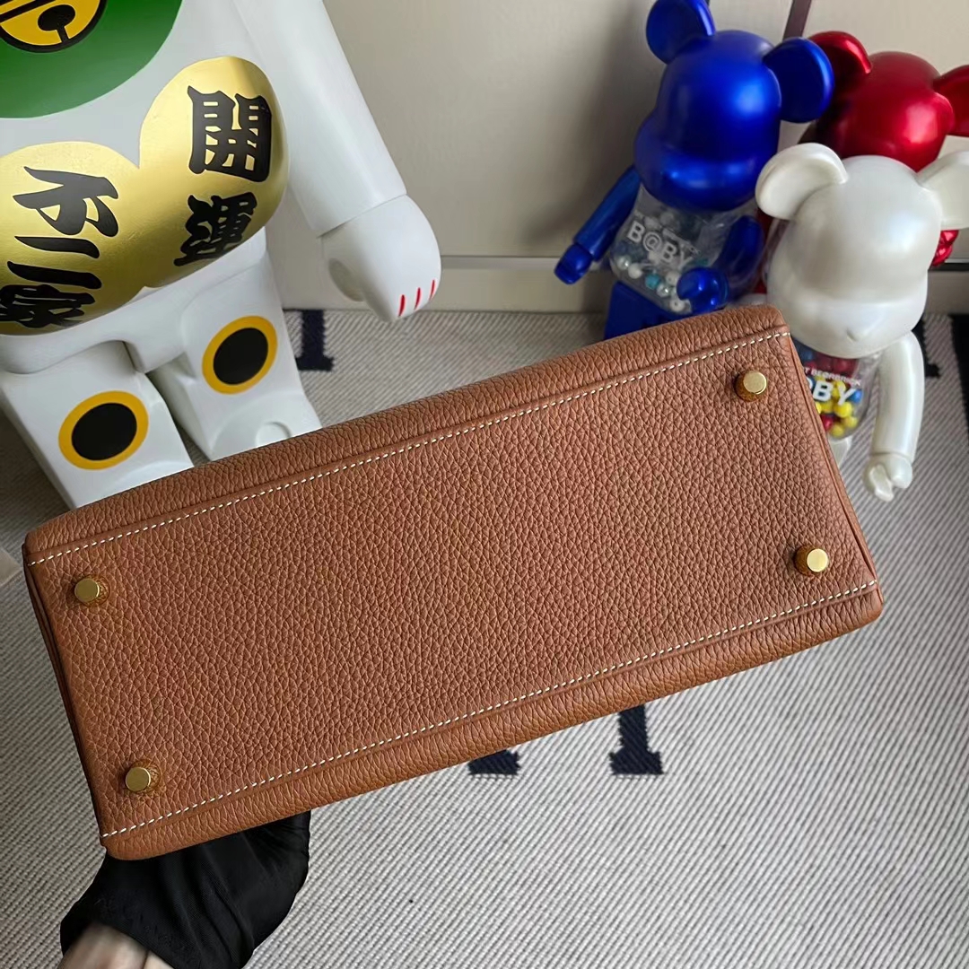 Hermès(爱马仕)Kelly 凯莉包 togo Ck37 金棕色 金扣 28cm-拉尔森鳄鱼皮具定制 - 爱马仕包包官网 Hermès(爱马仕)Kelly 凯莉包 togo Ck37 金棕色 金扣 28cm