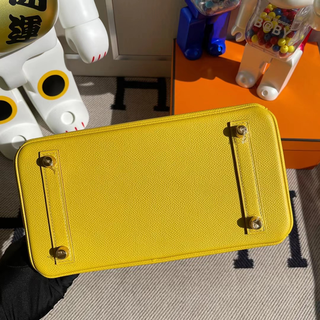 Hermès（爱马仕）Birkin 铂金包 Epsom 9O 那不勒斯黄 金扣 25cm