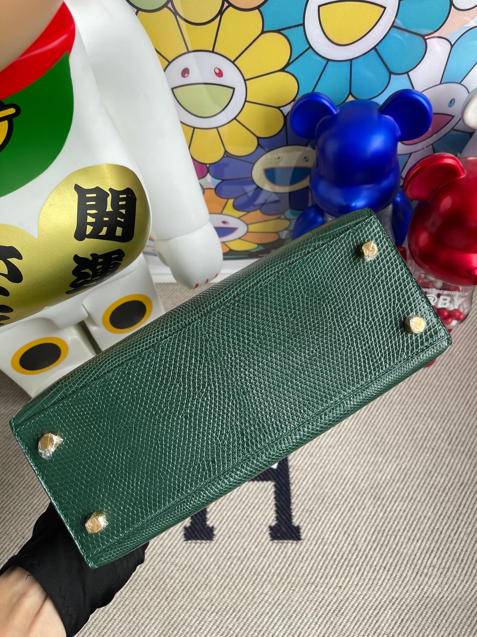 Hermès(爱马仕)kelly 凯莉包 Lizard 进口亮面蜥蜴 ck67 祖母绿 金扣 25cm 顶级手缝-拉尔森鳄鱼皮具定制 - 爱马仕包包官网 Hermès(爱马仕)kelly 凯莉包 Lizard 进口亮面蜥蜴 ck67 祖母绿 金扣 25cm 顶级手缝