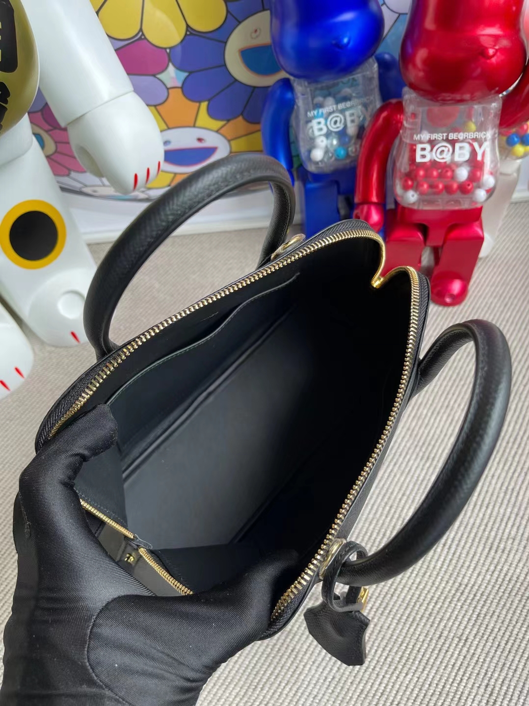 Hermès（爱马仕）Bolide 保龄球包 evercolor Ck89 黑色 金扣 25cm 顶级工艺 全手工缝制