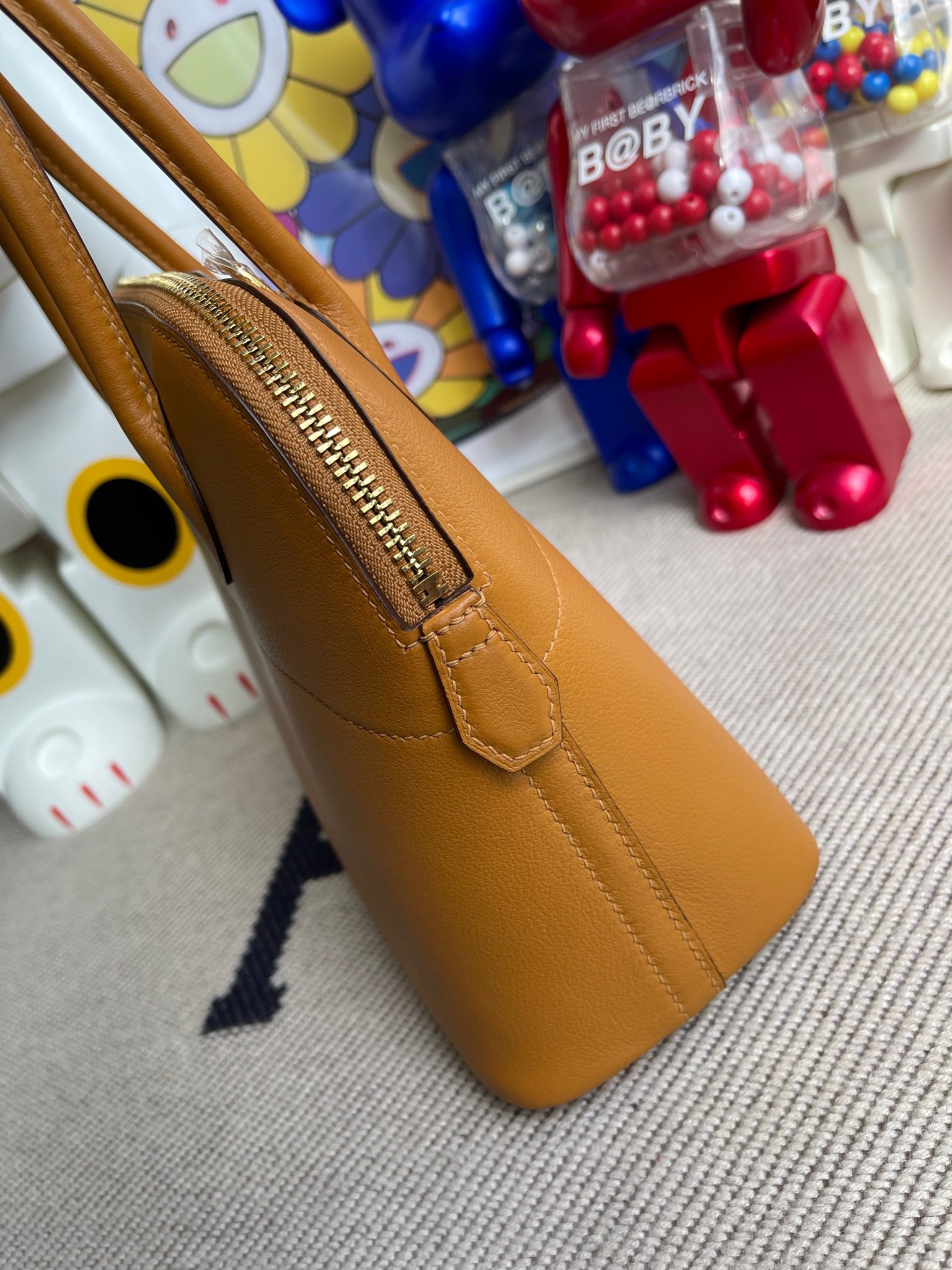 Hermès（爱马仕）Bolide 保龄球包 Swift 2S 芝麻色 Sesame 金扣 27cm 顶级手缝