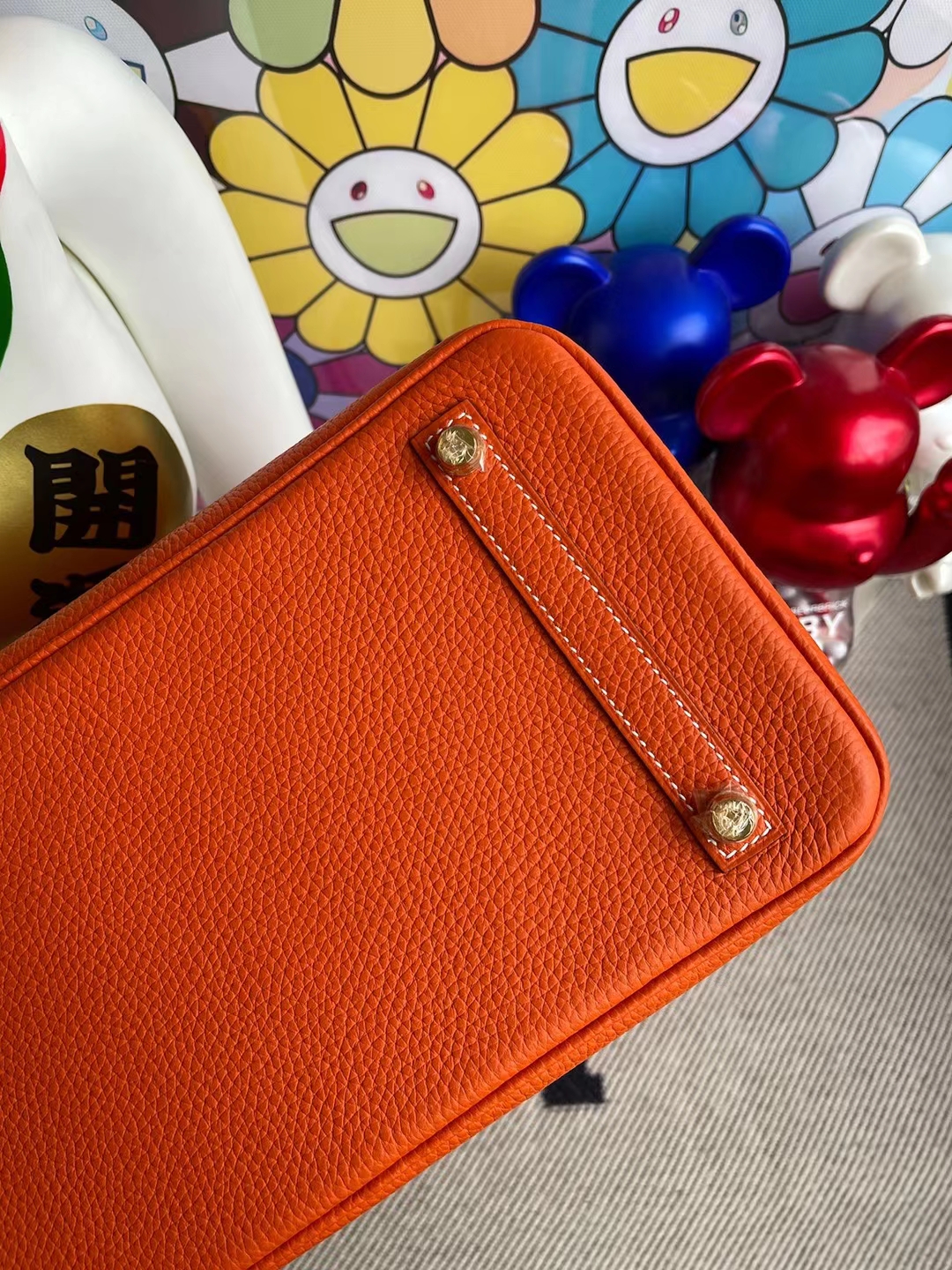 Hermès（爱马仕）Birkin 铂金包 Clemence 进口大牛皮 火焰橙 金扣 30cm