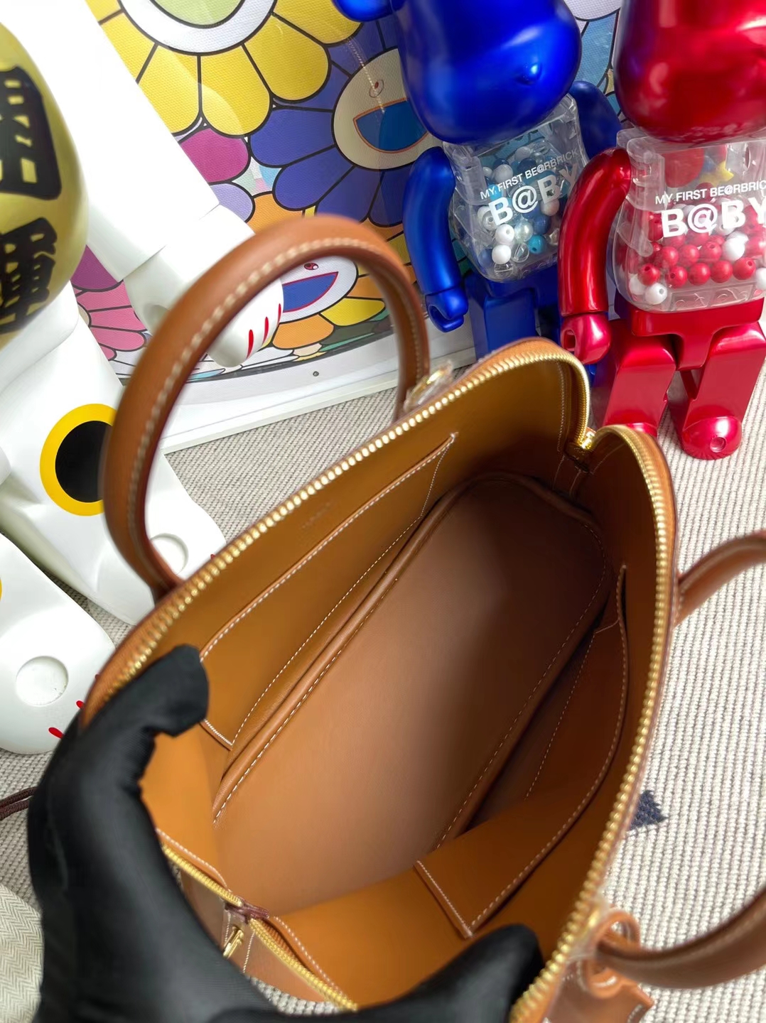 Hermès（爱马仕）Bolide 保龄球包 evercolor ck37 金棕色 金扣 25cm 顶级工艺 全手工缝制