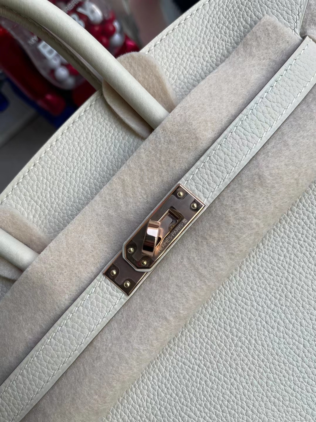 Hermès（爱马仕）Birkin 铂金包 togo ck10 奶昔白 玫瑰金扣 25cm 顶级工艺 全手工缝制