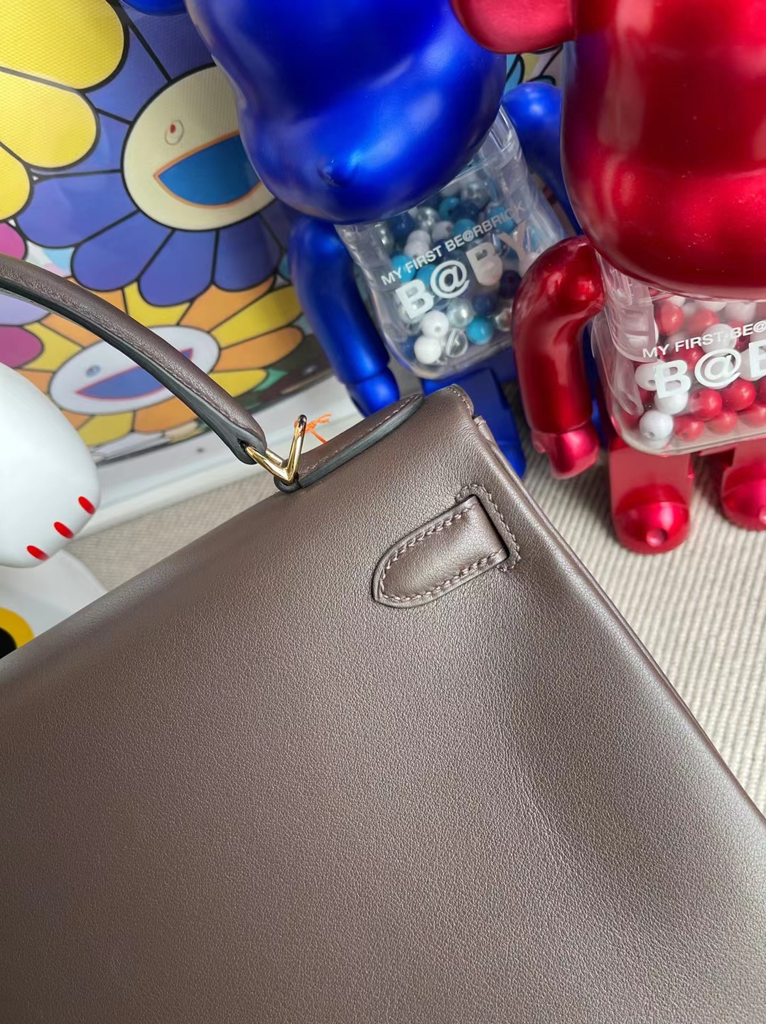 Hermès（爱马仕）Kelly 凯莉包 Swift Ck47 巧克力 金扣 28cm 订制