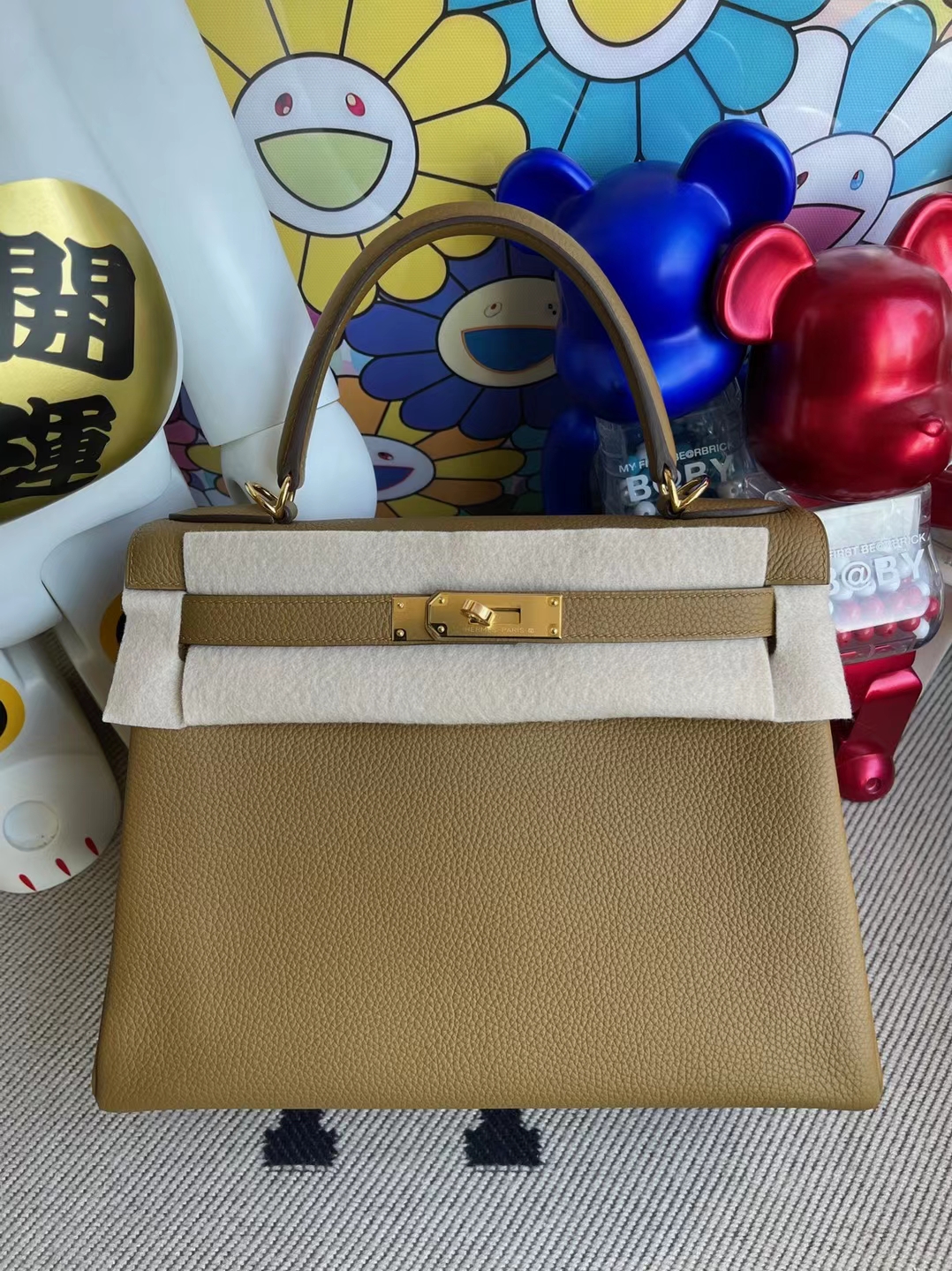 Hermès（爱马仕）Kelly 凯莉包 Togo 顶级小牛皮 8U 金铜色 bronze 金扣 28cm