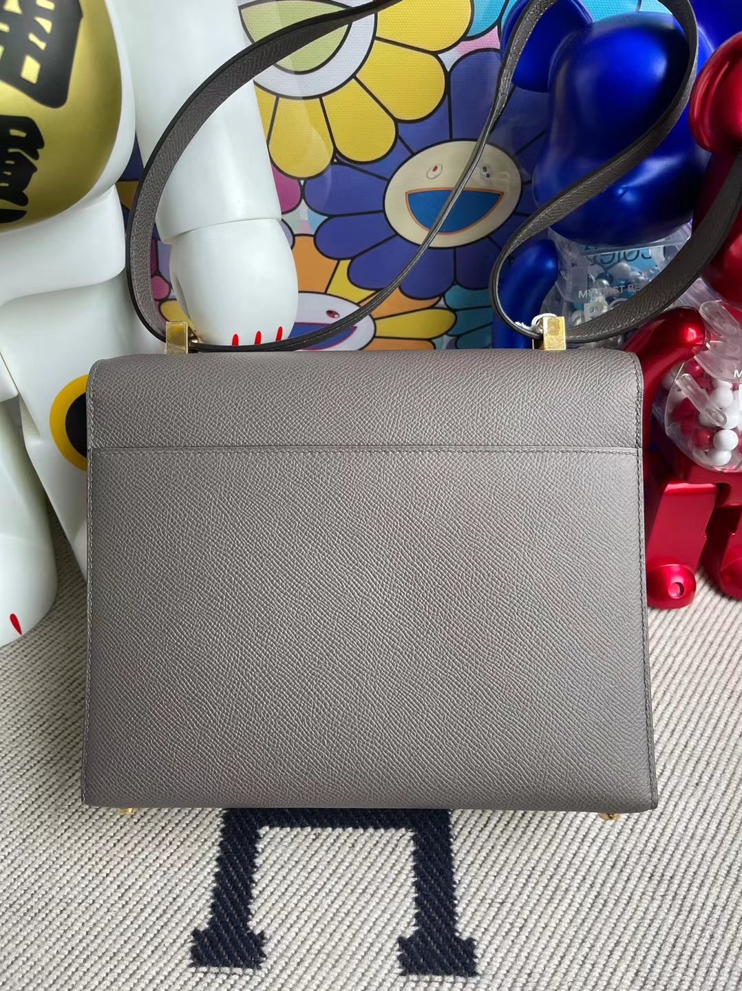 Hermès(爱马仕)Verrou 机枪包 Epsom 8F 锡器灰 金扣 stock 21cm-拉尔森鳄鱼皮具定制 - 爱马仕包包官网 Hermès(爱马仕)Verrou 机枪包 Epsom 8F 锡器灰 金扣 stock 21cm