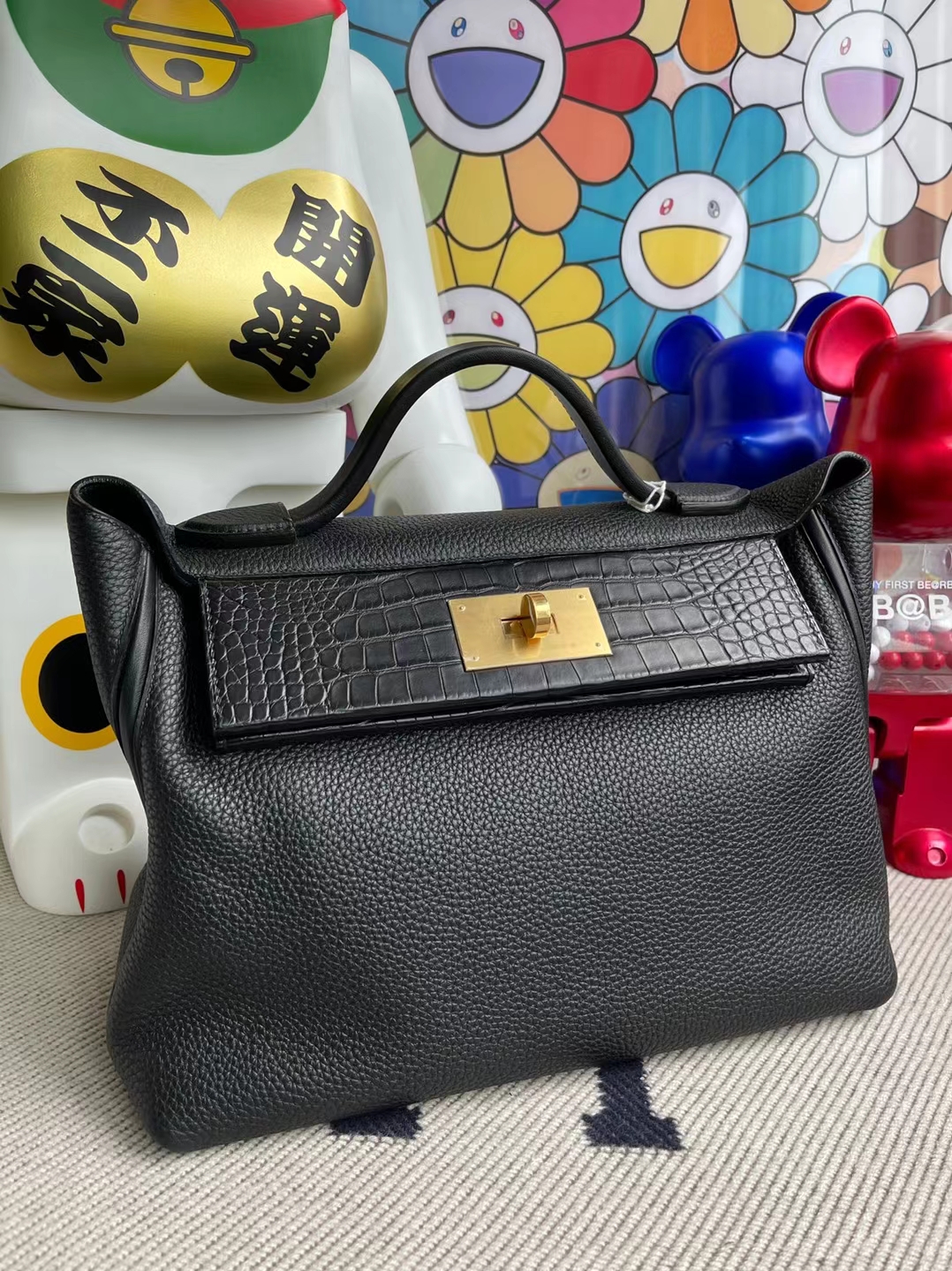 Hermès（爱马仕）Kelly 2424 Touch Ck89 黑色 金扣 29cm