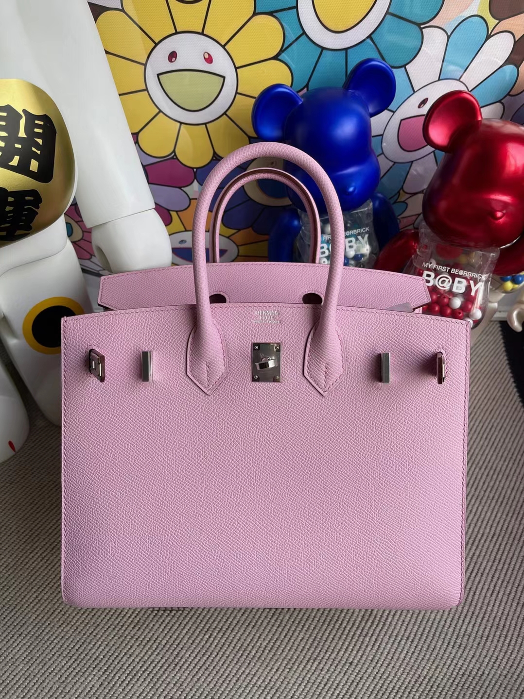Hermès（爱马仕）Birkin 铂金包 Sellier Epsom 外缝 X9 锦葵紫 银扣 25cm