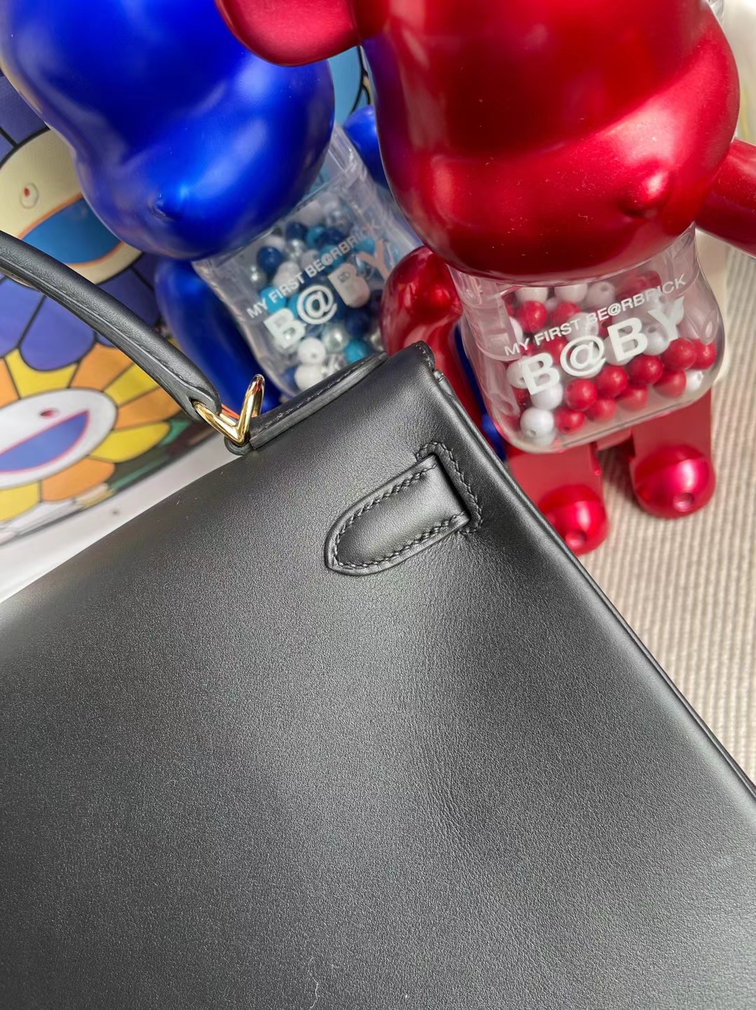 Hermès（爱马仕）Kelly 凯莉包 Jonathan Ck89 黑色 金扣 28cm
