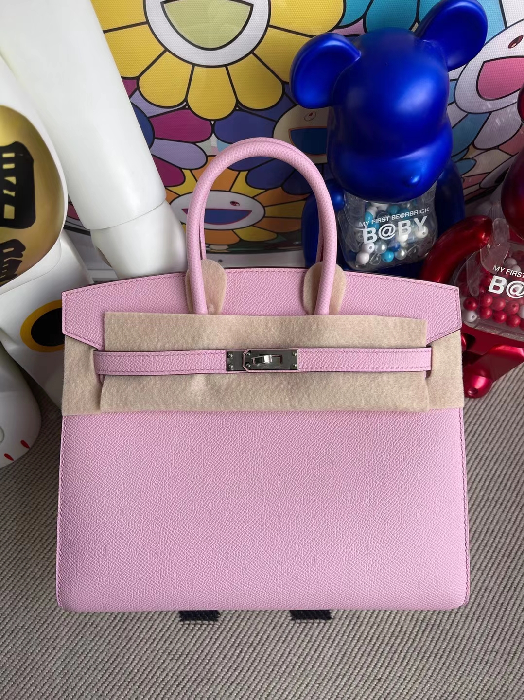 Hermès（爱马仕）Birkin 铂金包 Sellier Epsom 外缝 X9 锦葵紫 银扣 25cm