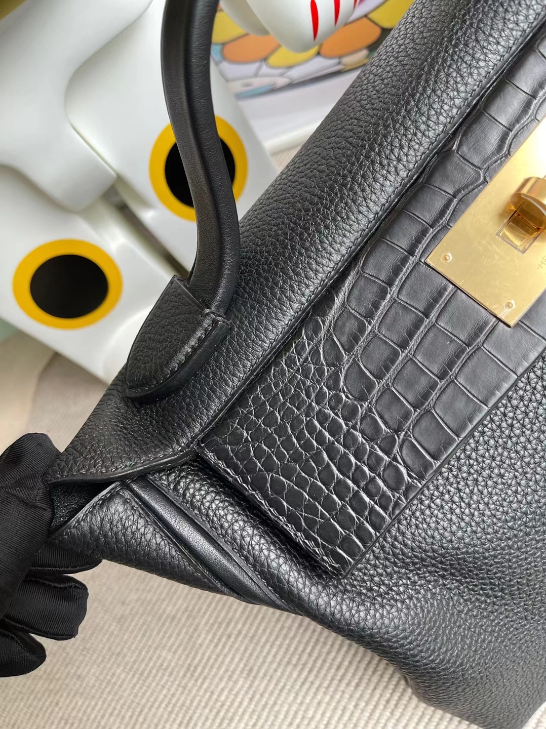 Hermès(爱马仕)Kelly 2424 Touch Ck89 黑色 金扣 29cm-拉尔森鳄鱼皮具定制 - 爱马仕包包官网 Hermès(爱马仕)Kelly 2424 Touch Ck89 黑色 金扣 29cm