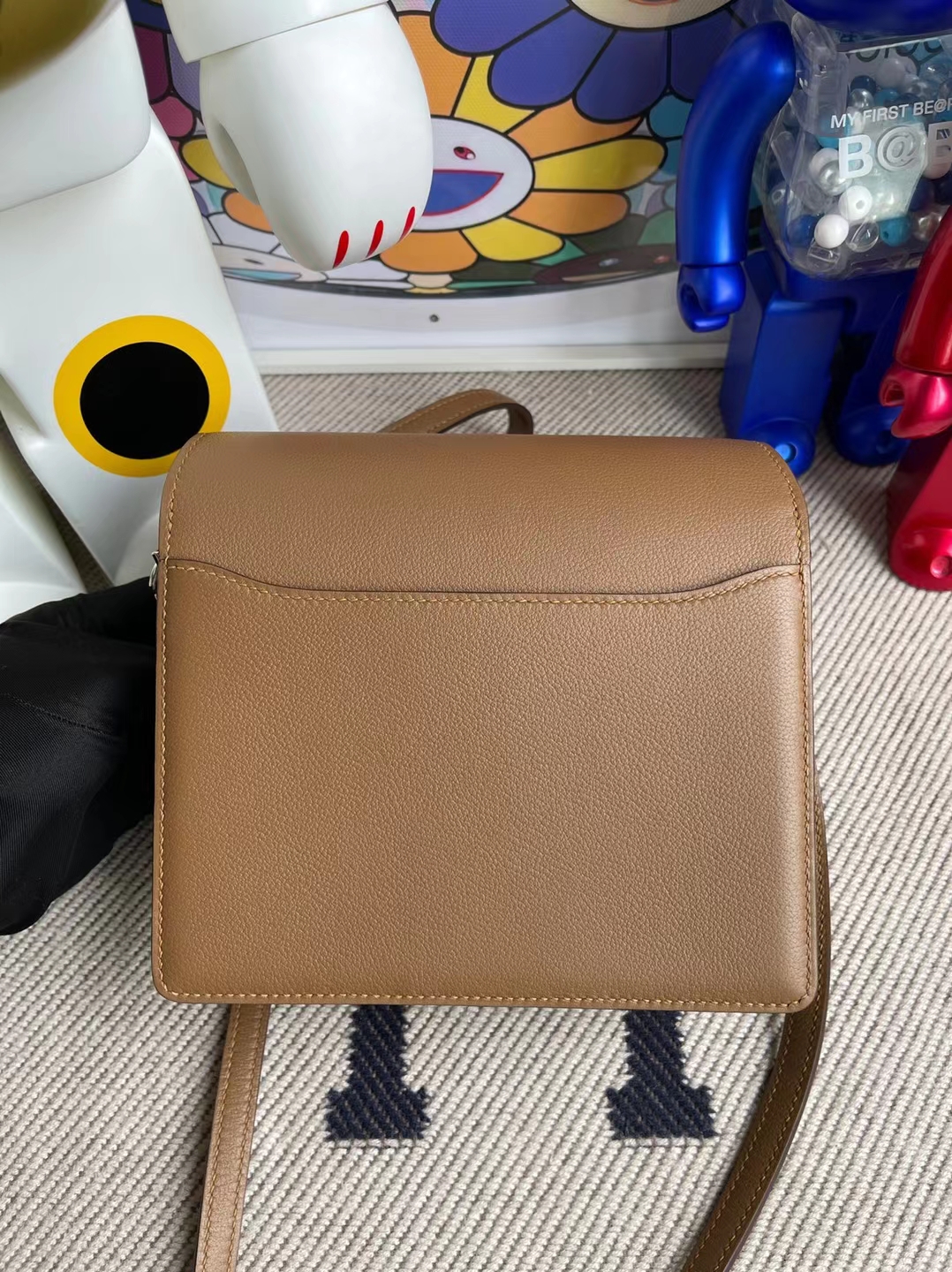 Hermès（爱马仕）Roulis 猪鼻包 evercolor D0 威马犬米色 银扣 18cm