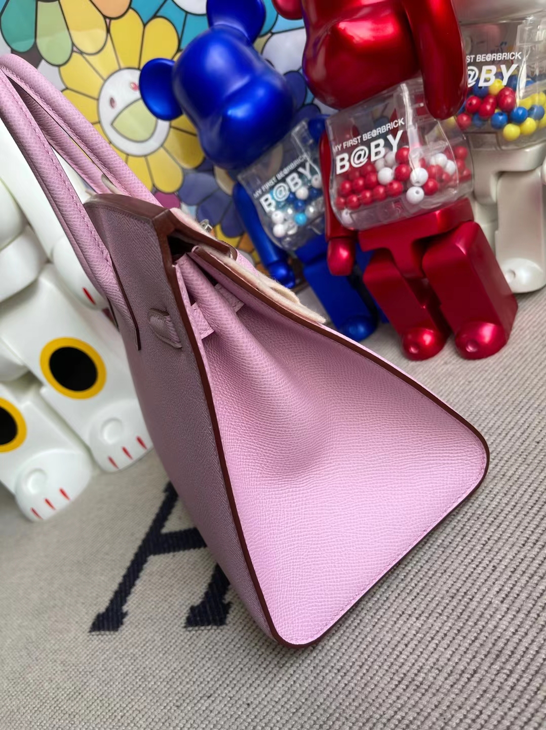 Hermès（爱马仕）Birkin 铂金包 Sellier Epsom 外缝 X9 锦葵紫 银扣 25cm