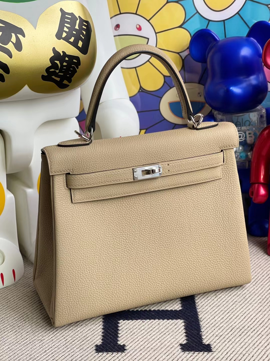 Hermès（爱马仕）Kelly 凯莉包 togo s2 风衣灰 银扣 25cm