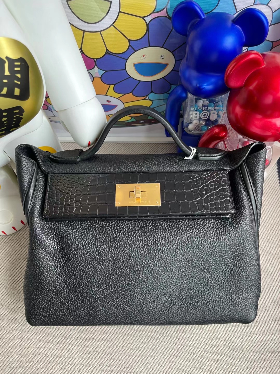 Hermès（爱马仕）Kelly 2424 Touch Ck89 黑色 金扣 29cm
