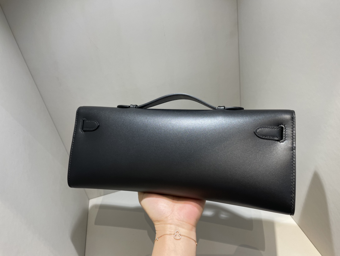 Hermès（爱马仕）Kelly cut 31cm Boxcalf ck89 黑色 Noir 金扣 顶级手缝 手拿包 晚宴包