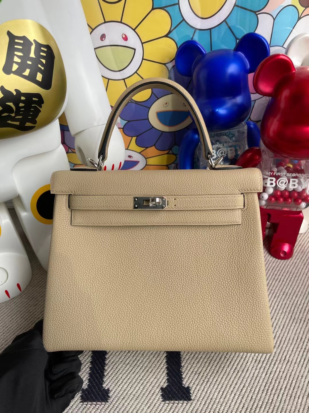 Hermès（爱马仕）Kelly 凯莉包 togo s2 风衣灰 银扣 25cm