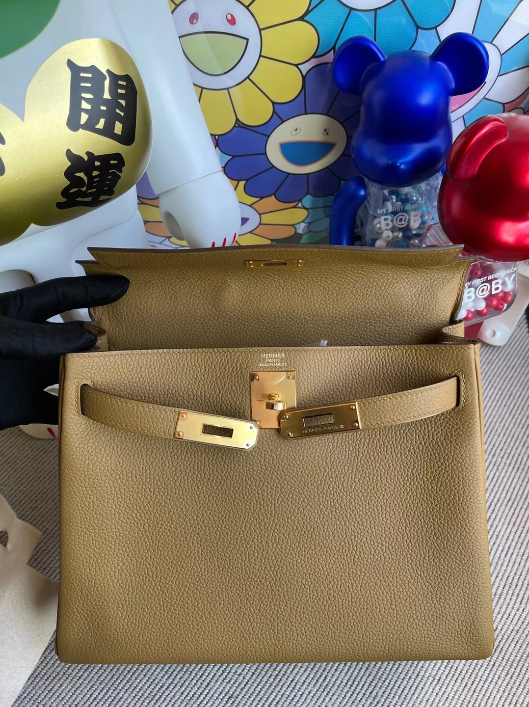 Hermès（爱马仕）Kelly 凯莉包 Togo 顶级小牛皮 8U 金铜色 bronze 金扣 28cm
