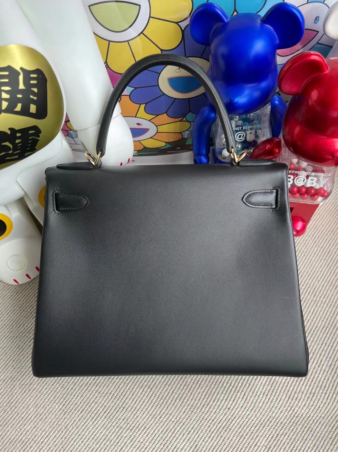 Hermès（爱马仕）Kelly 凯莉包 Jonathan Ck89 黑色 金扣 28cm
