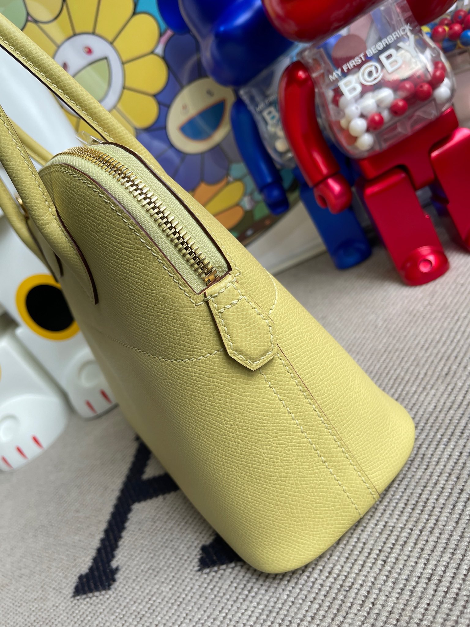 Hermès（爱马仕）Bolide 保龄球包 Epsom C9 鹅蛋黄 金扣 27cm 顶级手缝