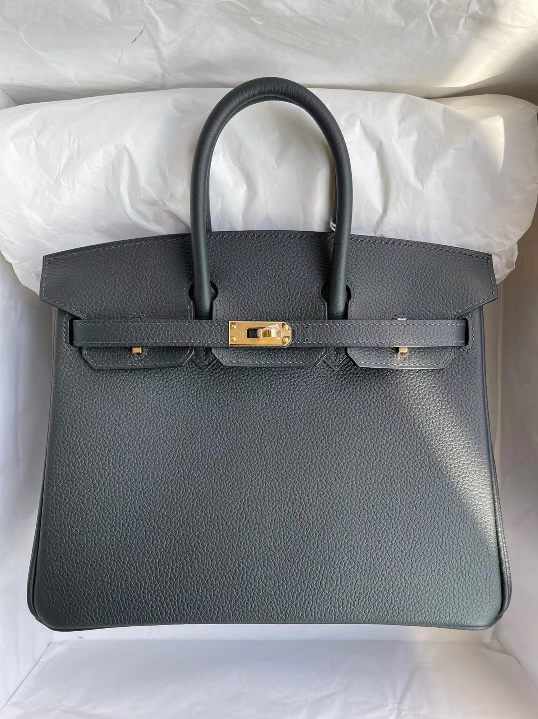 Hermès（爱马仕）Birkin 铂金包 togo 6o 松柏绿 金扣 25cm